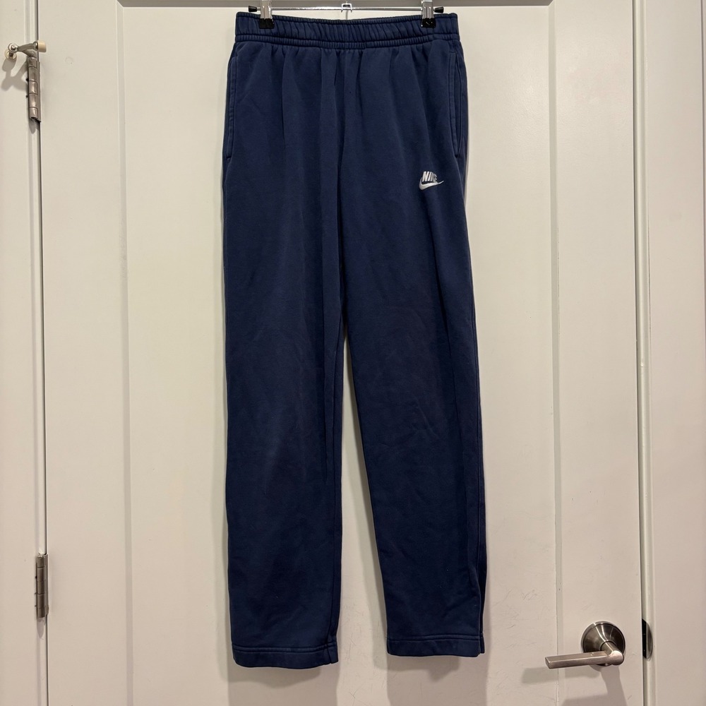 Nike Mens Sportswear Club Fleece Sweatpants Navy Blue Joggers Size Small